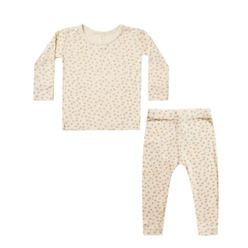 Комплекты одежды для маленьких девочек и мальчиков, весенний модный топ из модала с принтом + брюки, домашний костюм для новорожденных, детская одежда с длинным рукавом