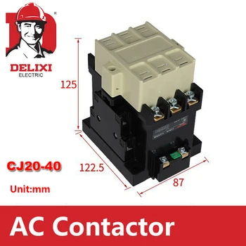 Контактор переменного тока DELIXI 40A 3 фазы CJ20-40 2NO 2NC Напряжение катушки переменного тока 220 В 380 В