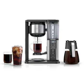 Кофемашина Ninja Hot & Iced, Одноразовая или Капельная Система приготовления кофе, Стеклянный графин на 10 чашек, CM300 кофемашина-автомат для приготовления кофе