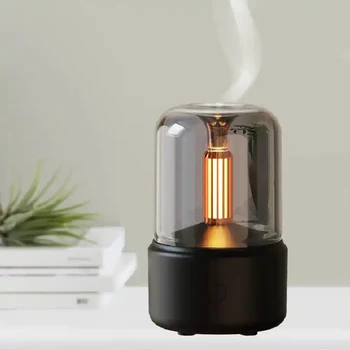 Креативный ароматический диффузор при свечах, Увлажнитель воздуха, USB Ультразвуковой диффузор эфирного масла с ночным освещением для домашнего офиса