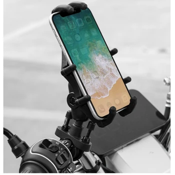 Кронштейн для мобильного телефона с восемью когтями, для езды на мотоцикле, USB-зарядка, кронштейн в виде осьминога, U-образный перезаряжаемый кронштейн для мобильного телефона