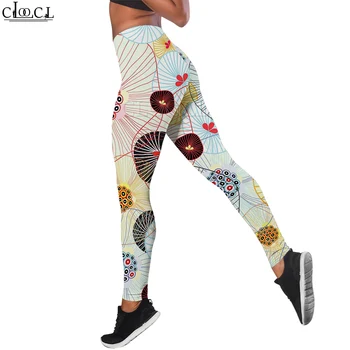 Леггинсы CLOOCL для женщин, простые повседневные брюки с цветочным принтом, брюки для фитнеса, штаны для бега в спортзале на открытом воздухе, женская одежда