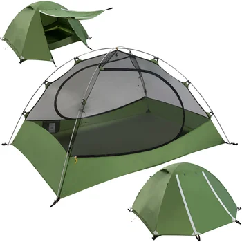 Легкая походная палатка на 2 человека - 3 сезона, сверхлегкая водонепроницаемая походная палатка, большой размер, простая установка, палатка для семьи, Outd