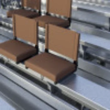 Легкий стул для стадиона весом 500 фунтов с ручкой и ультра-мягким сиденьем, коричневая уличная мебель для патио 