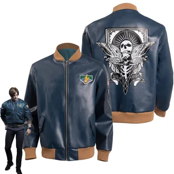 Леон Скаут Кеннеди Косплей костюм аниме Игра Resident 4 Римейк Пальто куртка Хэллоуин Карнавальная вечеринка Мужская роль Маскировочная одежда
