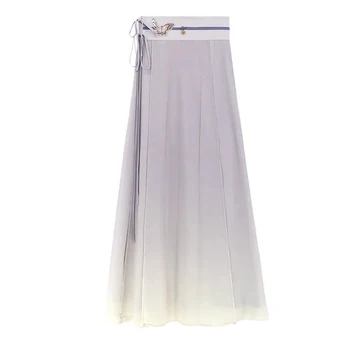 Летняя цельная юбка в национальном стиле Ханьфу с элементами Хань