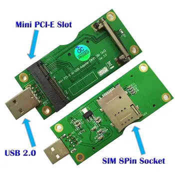 Мини-Беспроводной Слот для карт PCI-E к USB-адаптеру с SIM-картой 8Pin для модуля WWAN/LTE