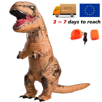 Надувной костюм динозавра Тираннозавра Тираннозавра T-rex для детей и взрослых, ролевые игры, Маскарадная одежда для Вечеринки на Хэллоуин
