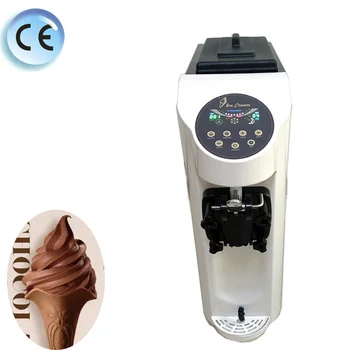 Настольная машина для приготовления мороженого с одним вкусом Автоматический цифровой дисплей Машина для приготовления мягкого мороженого