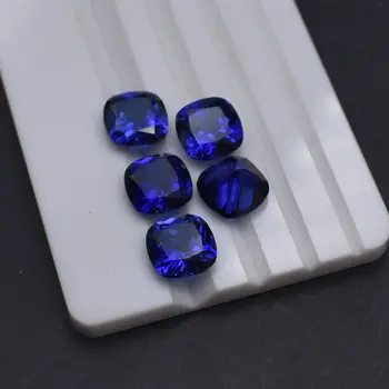 Натуральный синий сапфир Неотапливаемой квадратной огранки, драгоценный камень VVS, россыпной драгоценный камень, несколько размеров на выбор