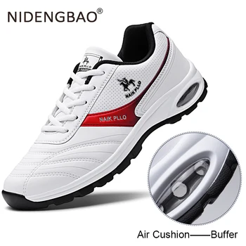 Новая мужская спортивная обувь, водонепроницаемые кожаные кроссовки на воздушной подушке, дышащие кроссовки для прогулок на открытом воздухе, мужские Размеры 39-44
