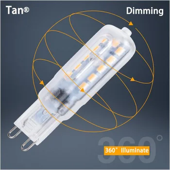 Новая светодиодная кукурузная лампа Dimmming G9 AC220V 3W 5W SMD2835 LED Пластиковая силиконовая Замена 25-35 Вт галогенных низкоуглеродистых энергетических ламп