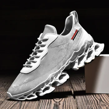 Новые Мужские Брендовые дизайнерские кроссовки Leahter Waterproof Blade Sneaekrs, бесплатная доставка, мужская спортивная обувь для бега Oudoor, Повседневные кроссовки