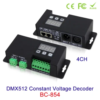 Новый 4-канальный DMX512 Декодер постоянного напряжения DC12V-24V RGBW с 3-цифровым дисплеем, отображающим адрес DMX, на входе DMX512/1990, на выходе 4-канальный CV PWM