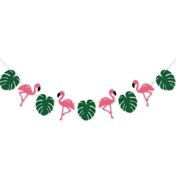 Новый Летний Гавайский Флаг Для Вечеринки с Фламинго, Бантинг, Баннер, Ананас, Гирлянды для Вечеринки в честь Дня Рождения, Украшение Флага