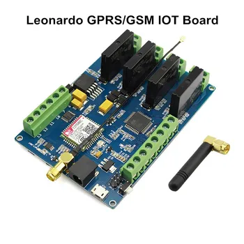 Плата Elecrow Leonardo GPRS GSM IOT с релейными переключателями SIM800C Беспроводные проекты DIY Kit Интегрированная плата с 8-битным микроконтроллером AVR