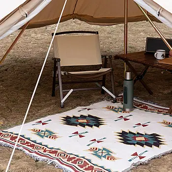 Практичный коврик для пикника, складной, стираемый в машине, пляжный коврик для палатки в стиле бохо, одеяло для кемпинга, одеяло для пикника