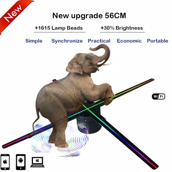 Приложение WIFI 56 см 3D Голограммный вентилятор Шэньчжэньский Заводской светодиодный дисплей для рекламы