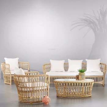 Простые пляжные стулья из скандинавского ротанга для ленивого пикника, Гостиная, Современный диван, пляжное кресло, Уличная мебель для отдыха, Сандалеси