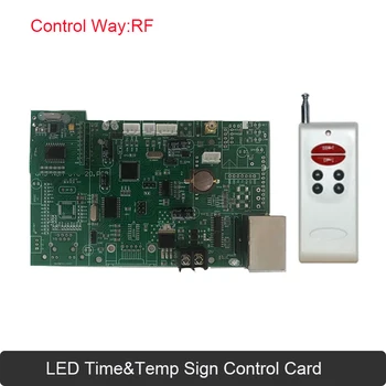 Радиочастотная контрольная карта для 7-сегментного цифрового номерного модуля, светодиодная система контроля времени и температуры