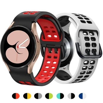 Ремешок для часов без зазоров Samsung Galaxy Watch 4/5/pro 44 мм 40 мм Спортивный Силиконовый браслет Galaxy Watch4 classic 46 мм 42 мм ремешок для ремня
