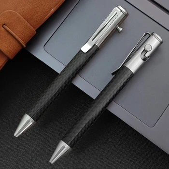 Ручка из углеродного волокна и нержавеющей стали, многофункциональная деловая ручка для подписи, ручка с разбитым окном