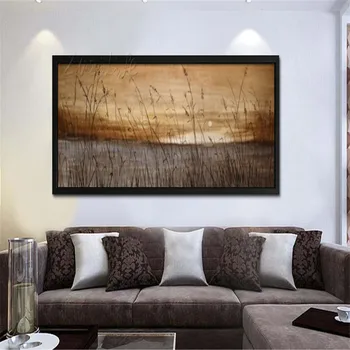 Ручная роспись Холст Картина маслом Настенные панно для гостиной декор стен художественная картина на холсте закат 0001