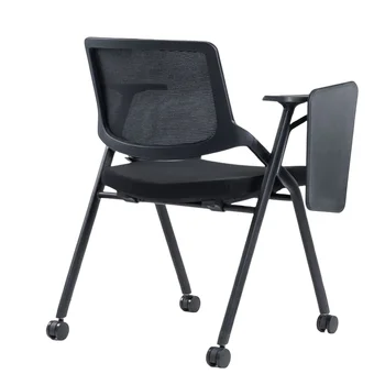 Складной офисный стул, вращающийся стул со спинкой, простая и современная мебель С блоком Wordpad, Портативный
