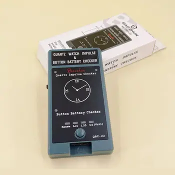 Тестер кварцевого часового механизма, кнопка для часов, тестер батареи, инструменты для ремонта часов QBC-22, тестер часов