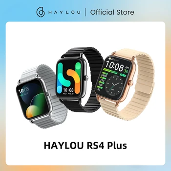 Умные часы HAYLOU с Силиконовым Ремешком RS4 Plus 100 + Онлайн-Циферблаты и Индивидуальные Смарт-часы с 1,78 