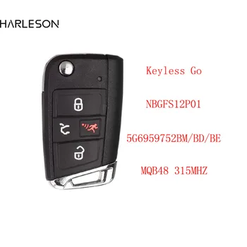 Умный Флип-Дистанционный Ключ для VW Jetta Golf GTI Fob 315 МГц NBGFS25C1 NBGFS12P01 5G6959752BM 5G0959752BD 5G0959752BE