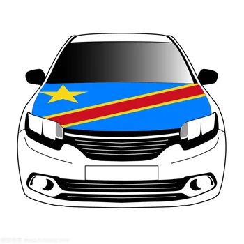 флаги Конго, флаги на капоте автомобиля, 3,3x5 футов/5x7ft, 100% полиэстер, баннер на капоте автомобиля