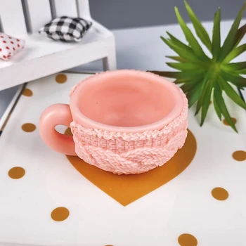 Формы для мыла для кофейных чашек PRZY Sweater 3D-Формы для Чашек, Силиконовые Формы для мыла ручной работы, Форма для свечей из Глины, смолы