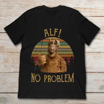 Футболка оверсайз Alf Alien No Problem, винтажная футболка, Мужская футболка с коротким рукавом Mercede
