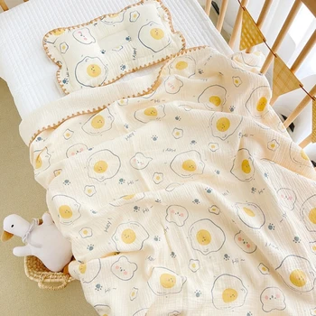 Хлопковое детское одеяло Для новорожденных, Мягкое дышащее Детское одеяло В подарок