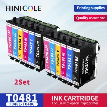 Чернильные картриджи HINICOLE T0481-T0486 с чипом ARC для Epson Stylus Photo R200 R300 R300M R320 R340 RX500 RX600 RX620 с полным набором чернил